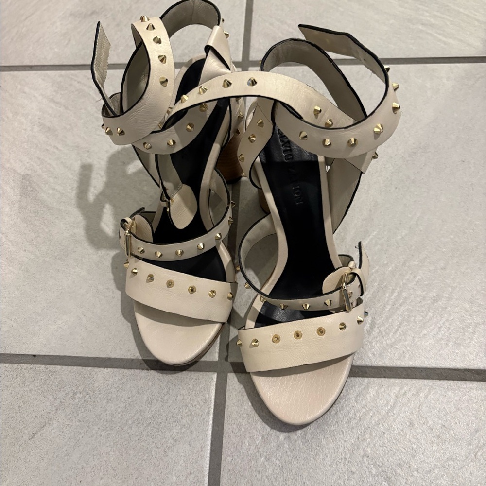Studded Beige Sandals